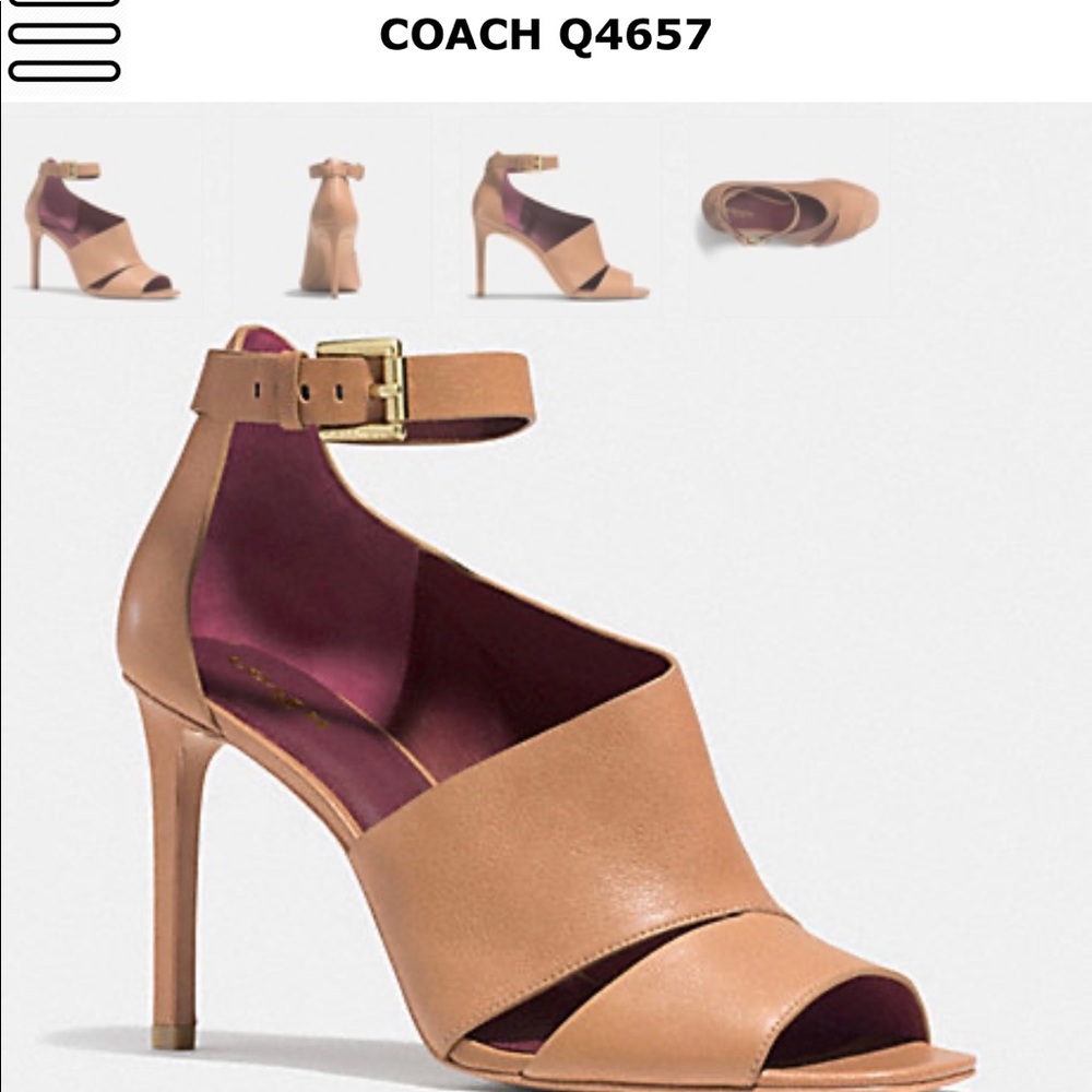 COACH Manhattan SFT VNTG LTHR HEELS